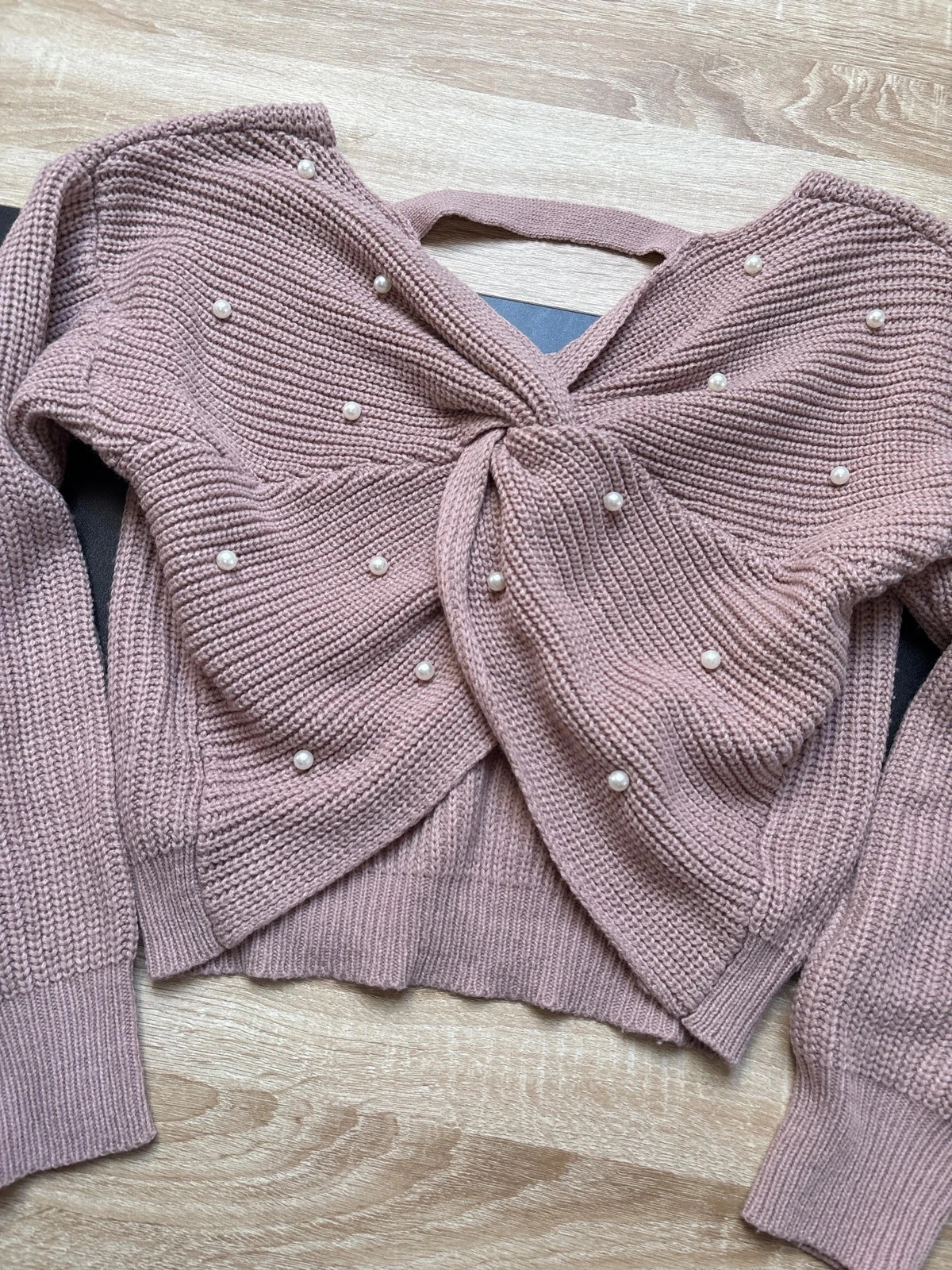 Blusa sem alças com pérolas tamanho M – photo 3
